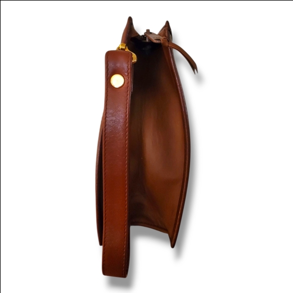 Vintage DIOR Caramel Leather Wristlet Clutch Pouch - Picture 9 of 15